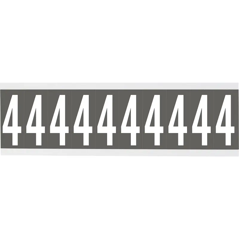 Zahlen oder Buchstaben auf Karte - 22 x 57 mm Weiss/Grau - 4