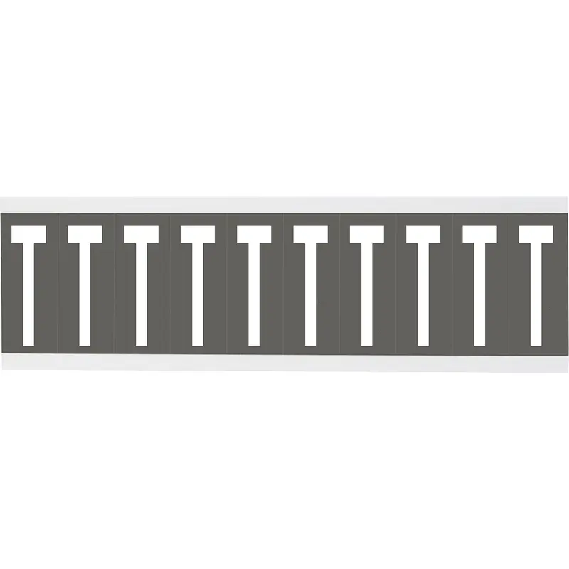 Zahlen oder Buchstaben auf Karte - 22 x 57 mm Weiss/Grau - T