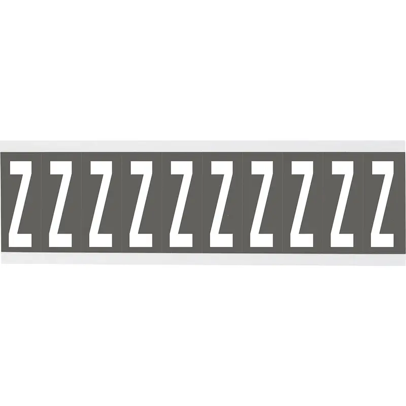 Zahlen oder Buchstaben auf Karte - 22 x 57 mm Weiss/Grau - Z