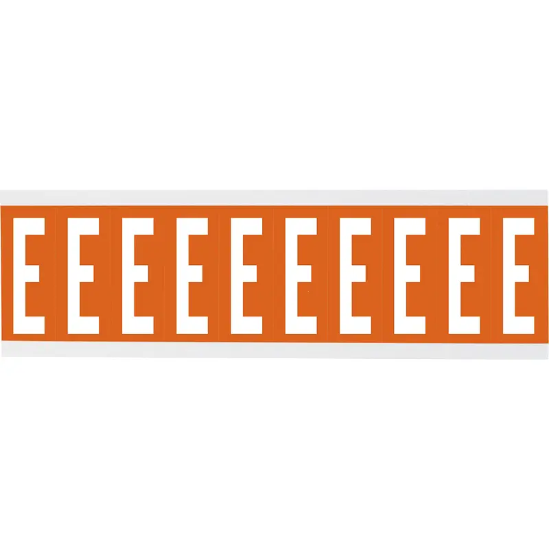 Zahlen oder Buchstaben auf Karte - 22 x 57 mm Weiss/Orange - F