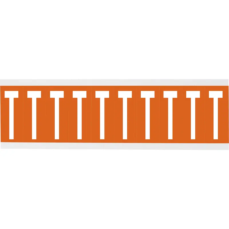 Zahlen oder Buchstaben auf Karte - 22 x 57 mm Weiss/Orange - T