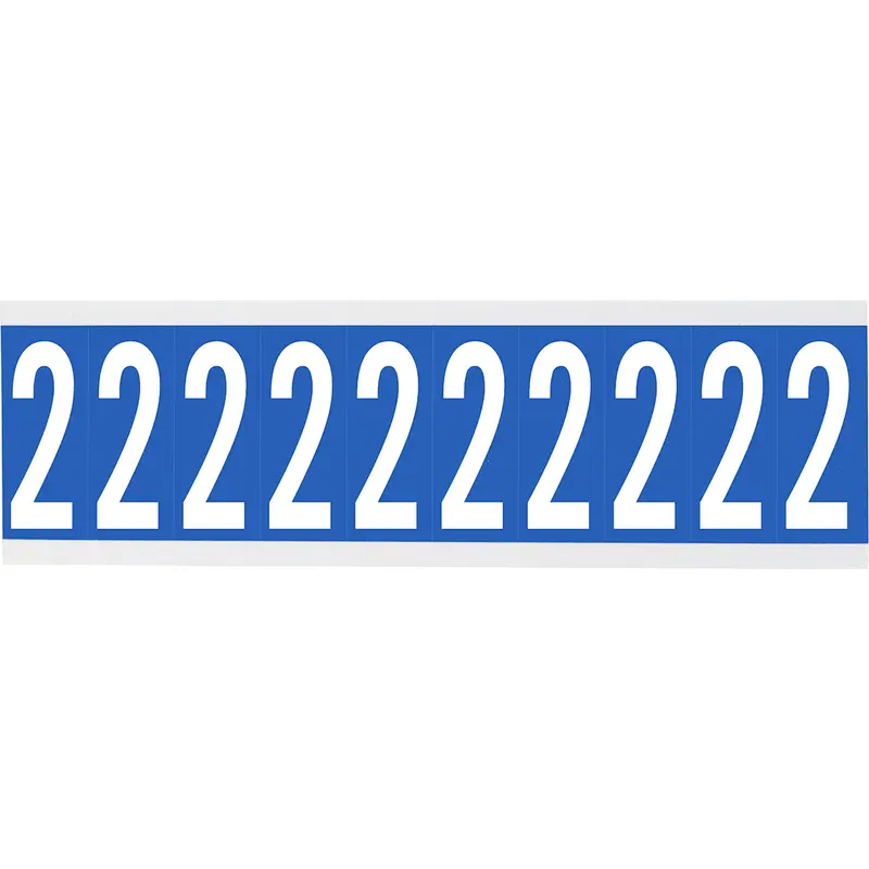Zahlen oder Buchstaben auf Karte - 22 x 57 mm Weiss/Schwarz - 2