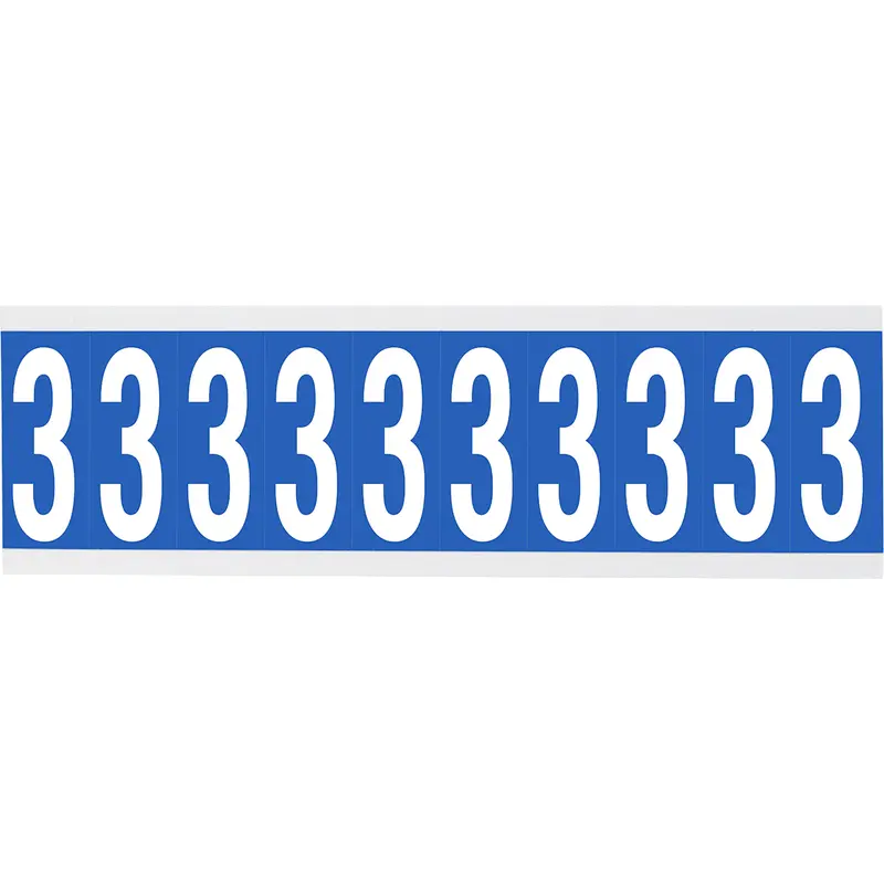 Zahlen oder Buchstaben auf Karte - 22 x 57 mm Weiss/Schwarz - 3