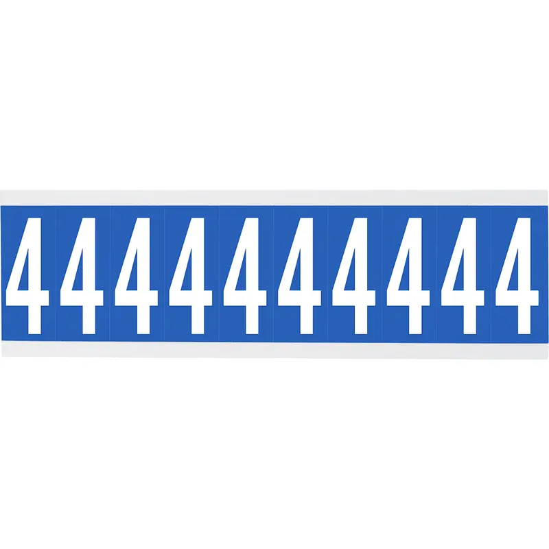 Zahlen oder Buchstaben auf Karte - 22 x 57 mm Weiss/Schwarz - 4